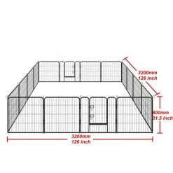 High-Quality 0.00253-Acre Wireless 16-PanelsLarge Indoor Metal Puppy Dog Run Fence/Iron Pet Dog Playpen by Foobrues -Cheap Bird & Wildlife Supplies Store foobrues dog pens gates mjx 23171045 44 1000