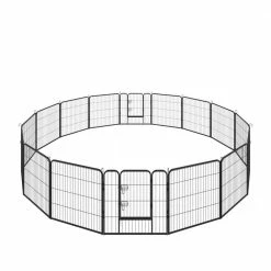 High-Quality 0.00253-Acre Wireless 16-PanelsLarge Indoor Metal Puppy Dog Run Fence/Iron Pet Dog Playpen by Foobrues