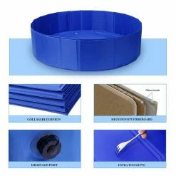 Summer Pet Dog Swimming Pool Pet Bath Pool for Puppy Washing Portable PVC Outdoor for Large Dog by Foobrues -Cheap Bird & Wildlife Supplies Store foobrues pet baths l a10010001 1f 1000