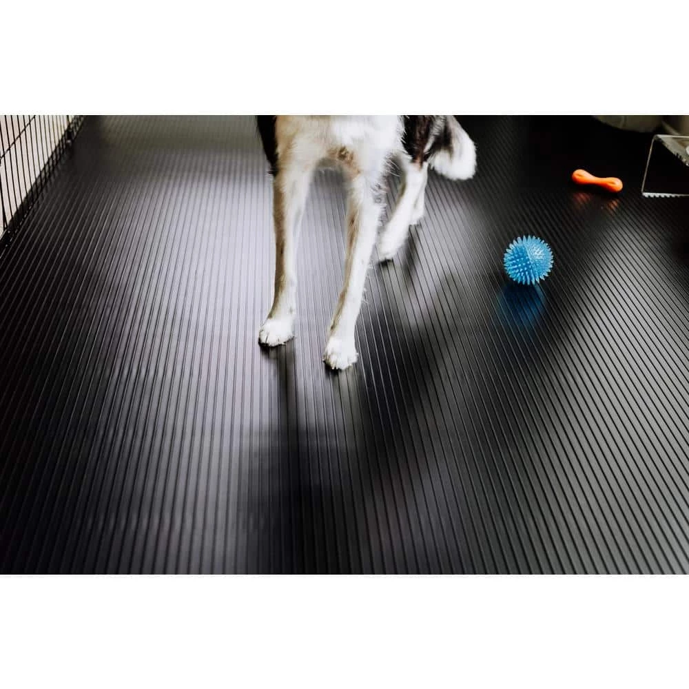 Midnight Black 5 ft. x 10 ft. Ribbed Pet Floor Protector by G-Floor 6 Midnight Black 5 ft. x 10 ft. Ribbed Pet Floor Protector by G-Floor - Image 6