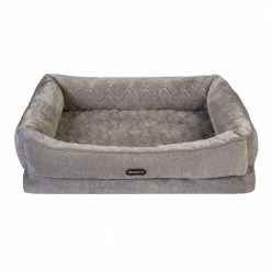 Medium Gray Ultra-Plush Quilted Dog Bed by Beautyrest