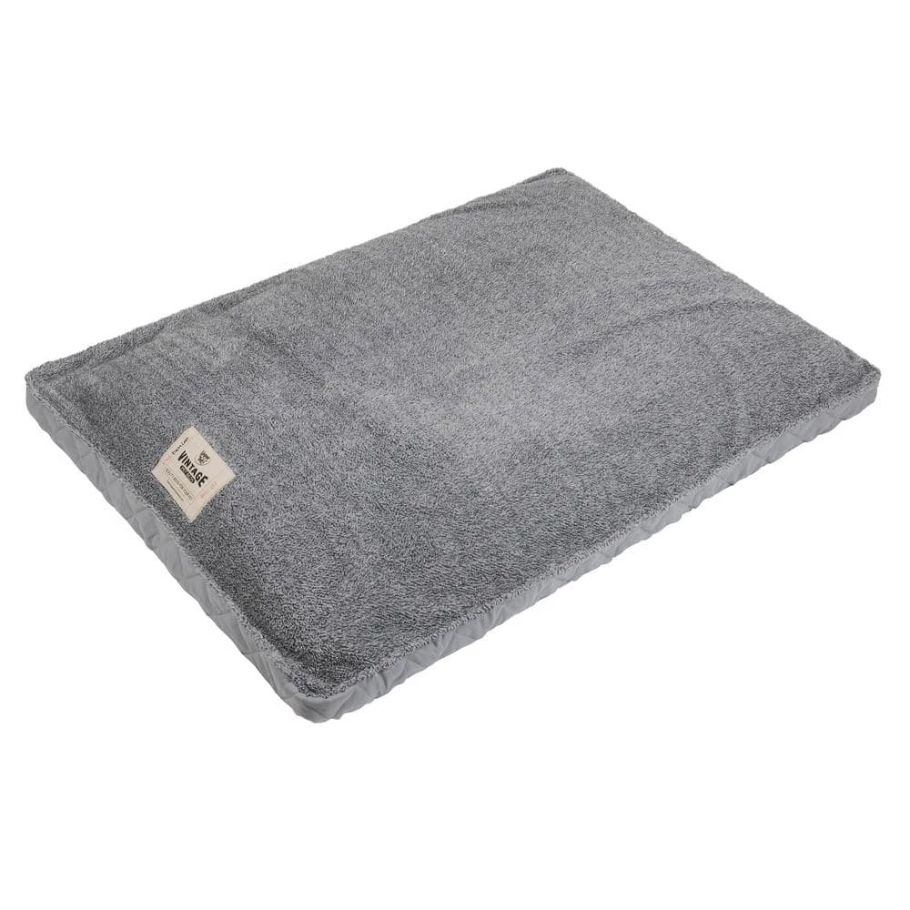 Large Microsuede 30 in. x 40 in. Pet Bed Gray by Happy Tails 1 Large Microsuede 30 in. x 40 in. Pet Bed Gray by Happy Tails