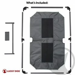 Extra Large 48 in. Gray Elevated Pet Bed Comfort Cot by Lucky Dog 13 Extra Large 48 in. Gray Elevated Pet Bed Comfort Cot by Lucky Dog -Cheap Bird & Wildlife Supplies Store gray lucky dog dog beds pillows cmb10148 ze0310 fa 1000