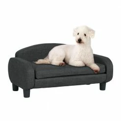 31.5 in. Modern Pet Sofa for Small to Medium Dog or Cat in Dark Gray Finish with Removable/Washable Mattress Bed by Paws & Purrs -Cheap Bird & Wildlife Supplies Store gray paws purrs dog beds pillows 61013 c3 1000