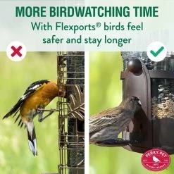 Squirrel-Be-Gone Max Squirrel Resistant Metal Wild Bird Feeder with Flexports - 4 lb. Capacity by Perky-Pet -Cheap Bird & Wildlife Supplies Store gray perky pet bird feeders 334 44 1000
