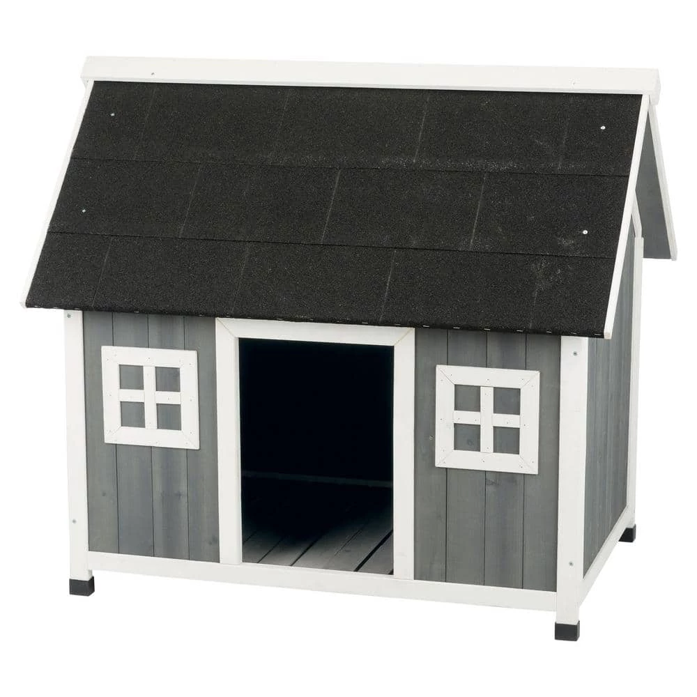 Natura Barn Style Dog House, Elevated Pet Shelter, Weatherproof Dog House, Small by TRIXIE 1 Natura Barn Style Dog House, Elevated Pet Shelter, Weatherproof Dog House, Small by TRIXIE
