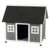 Natura Barn Style Dog House, Elevated Pet Shelter, Weatherproof Dog House, Medium by TRIXIE