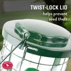 Green Squirrel Stumper Squirrel Resistant Metal Wild Bird Feeder - 3 lb. Capacity by Perky-Pet -Cheap Bird & Wildlife Supplies Store green perky pet bird feeders 114g 1f 1000