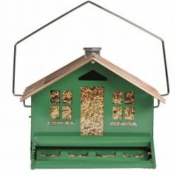 Squirrel-Be-Gone II Green Country Style Squirrel Resistant Metal Wild Bird Feeder - 12 lb. Capacity by Perky-Pet