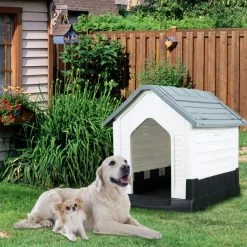Small Plastic Dog House - Grey and White by EdenBranch 10 Small Plastic Dog House - Grey and White by EdenBranch -Cheap Bird & Wildlife Supplies Store grey and white edenbranch dog houses 743001 1f 1000