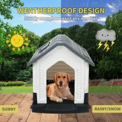 Small Plastic Dog House - Grey and White by EdenBranch 9 Small Plastic Dog House - Grey and White by EdenBranch -Cheap Bird & Wildlife Supplies Store grey and white edenbranch dog houses 743001 4f 1000