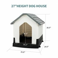 Small Plastic Dog House - Grey and White by EdenBranch 13 Small Plastic Dog House - Grey and White by EdenBranch -Cheap Bird & Wildlife Supplies Store grey and white edenbranch dog houses 743001 76 1000