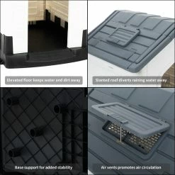 Small Plastic Dog House - Grey and White by EdenBranch 12 Small Plastic Dog House - Grey and White by EdenBranch -Cheap Bird & Wildlife Supplies Store grey and white edenbranch dog houses 743001 fa 1000