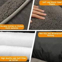 Washable Extra Large Grey Dog Bed With Bolster by Euchirus -Cheap Bird & Wildlife Supplies Store grey dog beds pillows grey xl 1f 1000