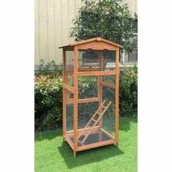 Outdoor Wooden Bird Cage by Hanover -Cheap Bird & Wildlife Supplies Store hanover accessories hanbc0101 cdr 1d 1000