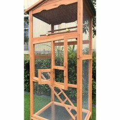 Outdoor Wooden Bird Cage by Hanover -Cheap Bird & Wildlife Supplies Store hanover accessories hanbc0101 cdr 4f 1000