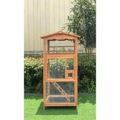 Outdoor Wooden Bird Cage by Hanover -Cheap Bird & Wildlife Supplies Store hanover accessories hanbc0101 cdr fa 1000
