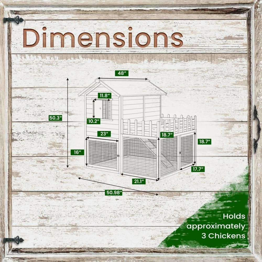 Elevated Wooden Chicken Coop by Hanover 4 Elevated Wooden Chicken Coop by Hanover - Image 4
