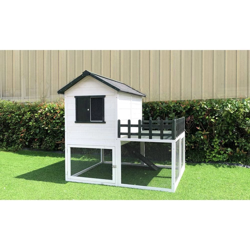 Elevated Wooden Chicken Coop by Hanover 2 Elevated Wooden Chicken Coop by Hanover - Image 2