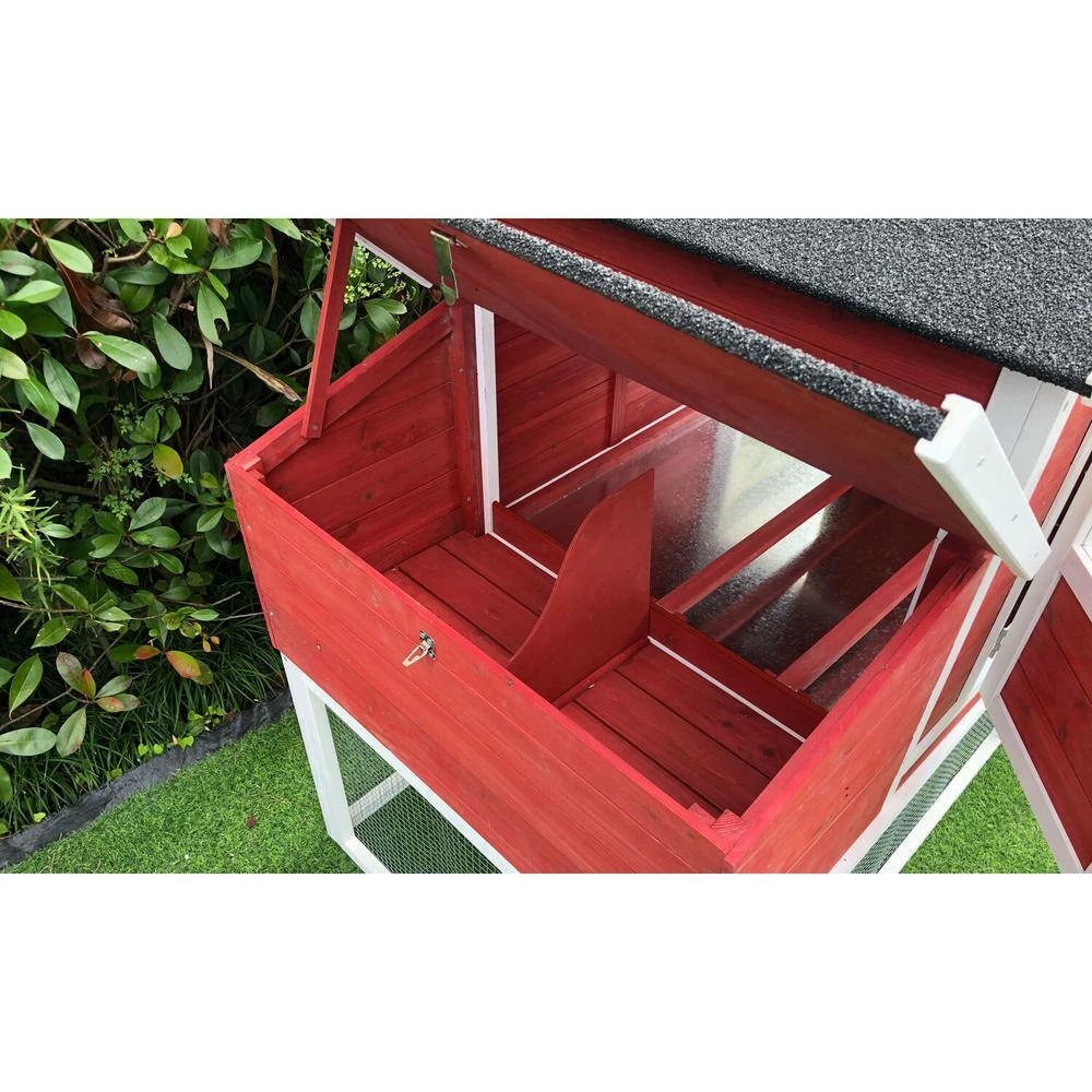 Outdoor Elevated Wooden Chicken Coop by Hanover 9 Outdoor Elevated Wooden Chicken Coop by Hanover - Image 9