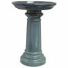 Birdbath Medium Light Blue by Harbor Gardens