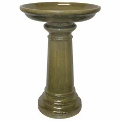 Birdbath Medium Light Green by Harbor Gardens