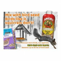 8 oz. Angry Squirrel Bird Seed Hot Sauce by Harris -Cheap Bird & Wildlife Supplies Store harris bird seed food as 8 31 1000