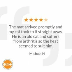 Thermo-Kitty Mat Medium Gray Microfleece/Microsuede Heated Bed by K and H Pet Products -Cheap Bird & Wildlife Supplies Store k and h pet products cat beds 100544963 76 1000