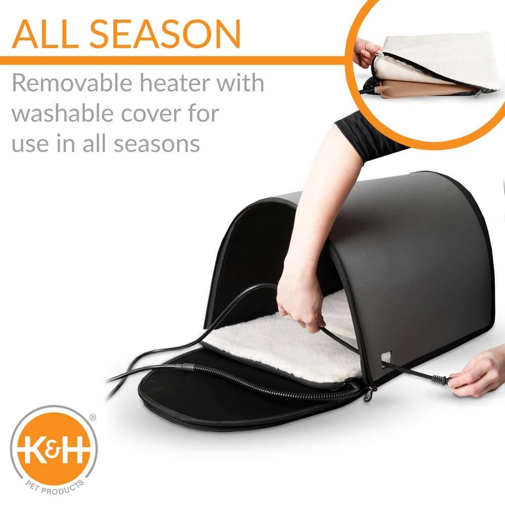 21 in. x 14 in. x 13 in. 25-Watt Tan Mod Thermo-Kitty Shelter by K and H Pet Products 5 21 in. x 14 in. x 13 in. 25-Watt Tan Mod Thermo-Kitty Shelter by K and H Pet Products - Image 5