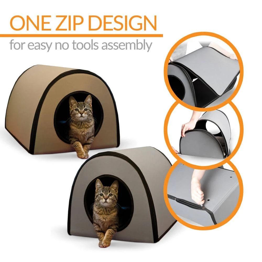 21 in. x 14 in. x 13 in. 25-Watt Tan Mod Thermo-Kitty Shelter by K and H Pet Products 2 21 in. x 14 in. x 13 in. 25-Watt Tan Mod Thermo-Kitty Shelter by K and H Pet Products - Image 2