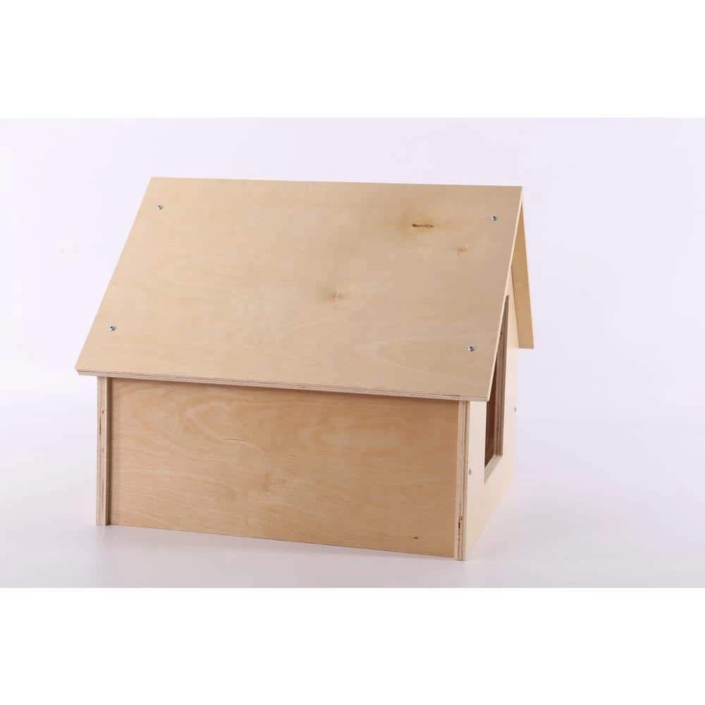 Natural Wood 25-Watt Birchwood Manor Thermo-Kitty Home (Heated) - 18 in. x 16 in. x 15 in. by K and H Pet Products 2 Natural Wood 25-Watt Birchwood Manor Thermo-Kitty Home (Heated) - 18 in. x 16 in. x 15 in. by K and H Pet Products - Image 2