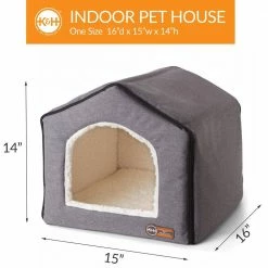 16 in. x 15 in. x 14 in. Classy Gray/Natural Indoor Pet House by K and H Pet Products 12 16 in. x 15 in. x 14 in. Classy Gray/Natural Indoor Pet House by K and H Pet Products -Cheap Bird & Wildlife Supplies Store k and h pet products cat houses 100542338 fa 1000