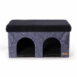 12 in. x 24 in. x 12 in. Classy Navy Thermo-Kitty Duplex 4W by K and H Pet Products