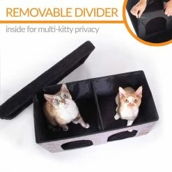 12 in. x 24 in. x 12 in. Classy Navy Thermo-Kitty Duplex 4W by K and H Pet Products -Cheap Bird & Wildlife Supplies Store k and h pet products cat houses 100542391 fa 1000
