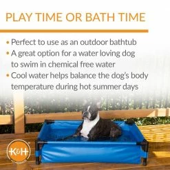 K and H Medium Non-Slip Vinyl Pet Pool by K and H Pet Products -Cheap Bird & Wildlife Supplies Store k and h pet products pet baths 100544946 1f 1000