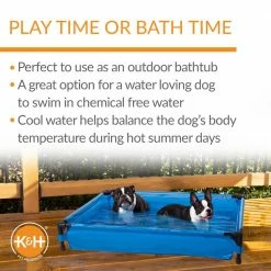 K and H Large Non Slip Vinyl Pet Pool by K and H Pet Products -Cheap Bird & Wildlife Supplies Store k and h pet products pet baths 100544947 1f 1000
