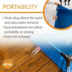 K and H Large Non Slip Vinyl Pet Pool by K and H Pet Products -Cheap Bird & Wildlife Supplies Store k and h pet products pet baths 100544947 44 1000