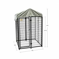4 ft. x 4 ft. x 6 ft. Welded Wire Dog Fence Kennel Kit by KennelMaster -Cheap Bird & Wildlife Supplies Store kennelmaster dog kennels dk644wc 44 1000