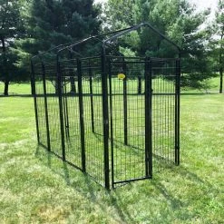 4 ft. x 8 ft. x 6 ft. Welded Wire Dog Fence Kennel Kit by KennelMaster -Cheap Bird & Wildlife Supplies Store kennelmaster dog kennels dk648wc fa 1000