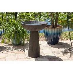 Woodland Wood Grain Outdoor Bird Bath by KENROY HOME -Cheap Bird & Wildlife Supplies Store kenroy home bird bath fountains 51018wdg d4 1000