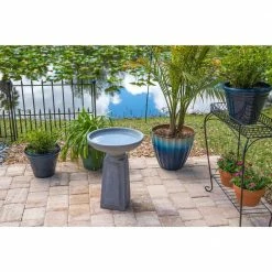 Pedestal Concrete Finish Outdoor Bird Bath by KENROY HOME -Cheap Bird & Wildlife Supplies Store kenroy home bird bath fountains 51050con 31 1000