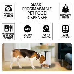 Connected Pet Food Dispenser: Built-in HD Camera (Wi-Fi Enabled, Alexa Compatible) by Lentek -Cheap Bird & Wildlife Supplies Store lentek apparel accessories pf 1 4f 1000