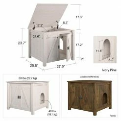 Farmington Litter Box Enclosure, Rustic by OLLIE & HUTCH -Cheap Bird & Wildlife Supplies Store litter boxes houses 4816846com 1f 1000