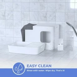 Loo 19.7 in. W x 15.3 in. H Aspen White Plastic Enclosed Cat Litter Box with Scoop by Unbranded 14 Loo 19.7 in. W x 15.3 in. H Aspen White Plastic Enclosed Cat Litter Box with Scoop by Unbranded -Cheap Bird & Wildlife Supplies Store litter boxes houses ms litter we 44 1000