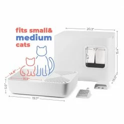Loo 19.7 in. W x 15.3 in. H Aspen White Plastic Enclosed Cat Litter Box with Scoop by Unbranded 11 Loo 19.7 in. W x 15.3 in. H Aspen White Plastic Enclosed Cat Litter Box with Scoop by Unbranded -Cheap Bird & Wildlife Supplies Store litter boxes houses ms litter we c3 1000