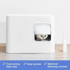 Loo 19.7 in. W x 15.3 in. H Aspen White Plastic Enclosed Cat Litter Box with Scoop by Unbranded 15 Loo 19.7 in. W x 15.3 in. H Aspen White Plastic Enclosed Cat Litter Box with Scoop by Unbranded -Cheap Bird & Wildlife Supplies Store litter boxes houses ms litter we fa 1000