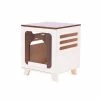 Elyse Elevated Vented Wooden Cat Litter Box Enclosure Side Table, Mocha by TEAMSON PETS