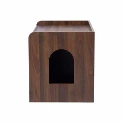 Robin Vented Wooden Cat Litter Box Enclosure Storage Bench, Mocha by TEAMSON PETS -Cheap Bird & Wildlife Supplies Store litter boxes houses st m10004m 76 1000