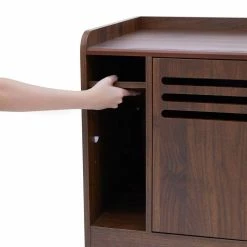 Robin Vented Wooden Cat Litter Box Enclosure Storage Bench, Mocha by TEAMSON PETS -Cheap Bird & Wildlife Supplies Store litter boxes houses st m10004m fa 1000