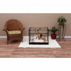 30 in. Sliding Double Door Dog Crate with Patented Corner Stabilizers, Removable Tray, Rubber Feet and Carrying Handle by Lucky Dog -Cheap Bird & Wildlife Supplies Store lucky dog dog crates crate pads zw 51530 c3 1000